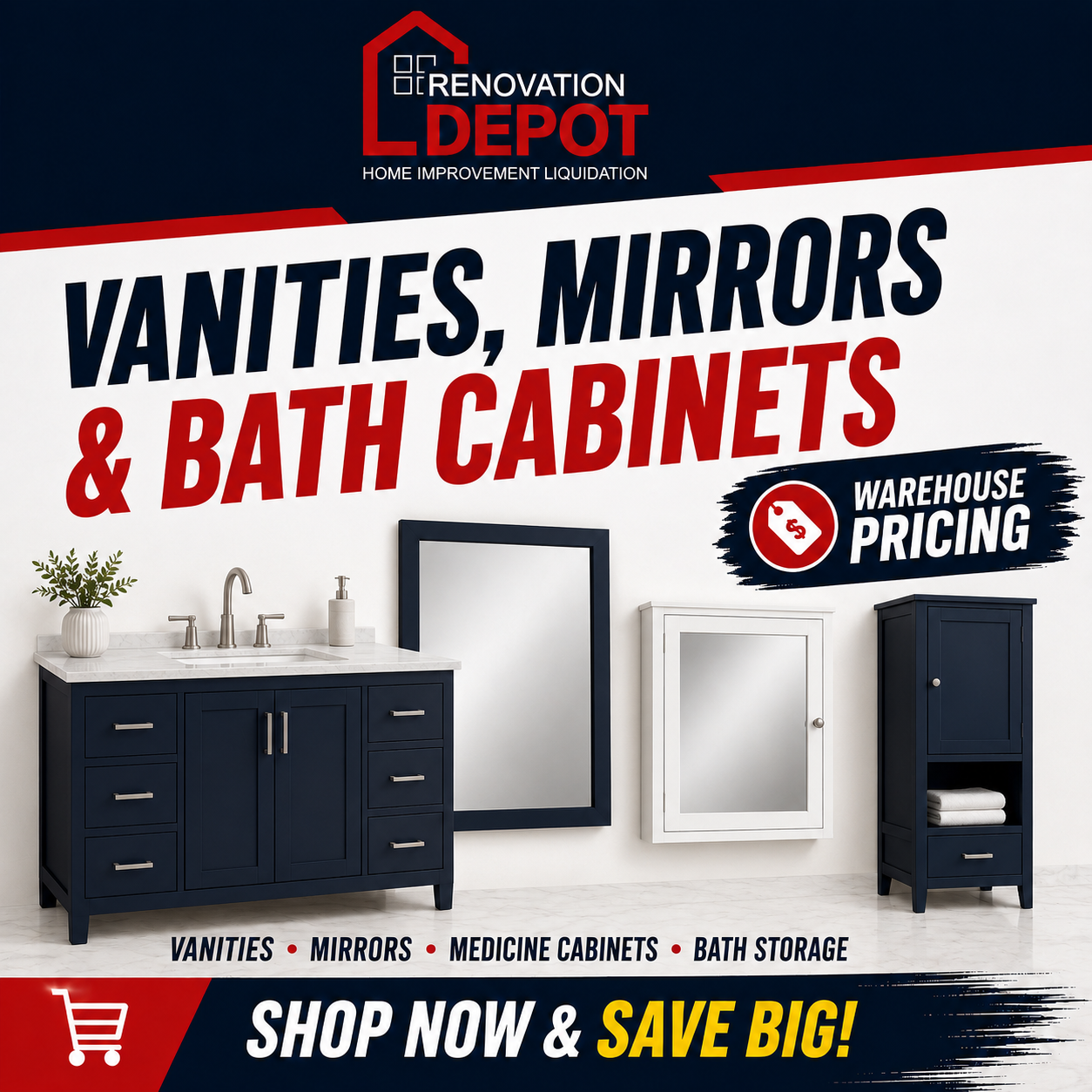 Vanities, Mirrors & Bath Cabinets