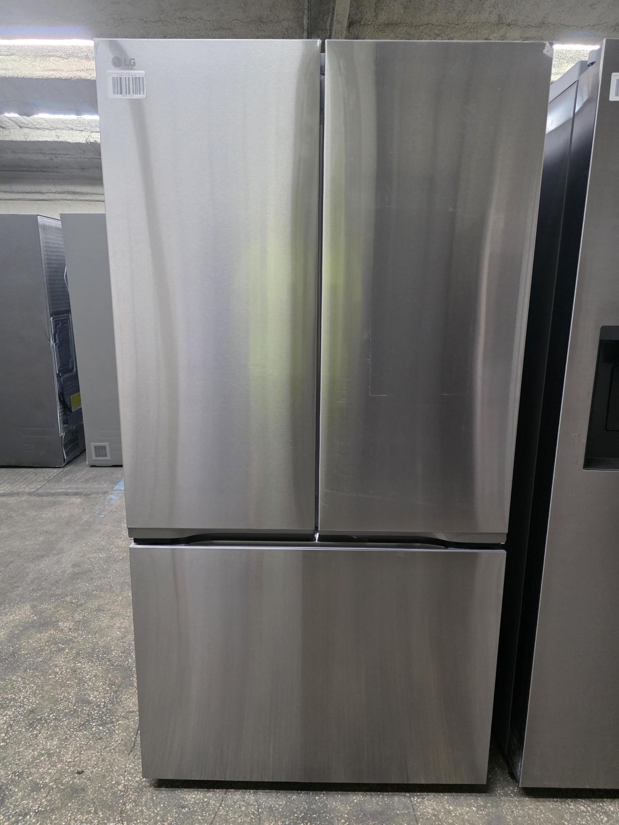 LG 25 cu. ft. Counter-Depth MAX™ with Zero Clearance™ 3-Door French Door Refrigerator with Thin Door Design - Stainless