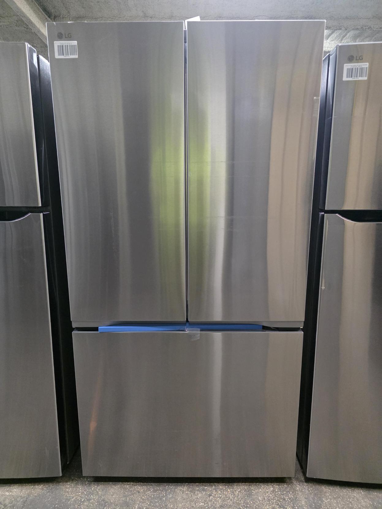 LG 25 cu. ft. Counter-Depth MAX™ with Zero Clearance™ 3-Door French Door Refrigerator with Thin Door Design - Stainless