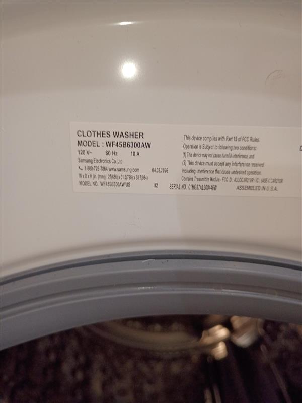 4.5 cu. ft. High-Efficiency Front Load Washer