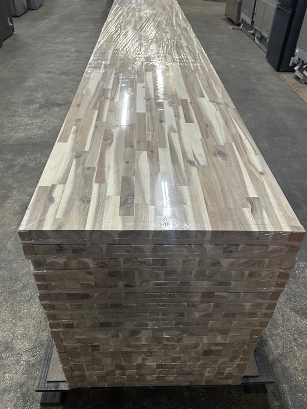 ACACIA STRAIGHT EDGE BUTCHERBLOCK | 144" L x 25" W. | UNFINISHED COUNTERTOP