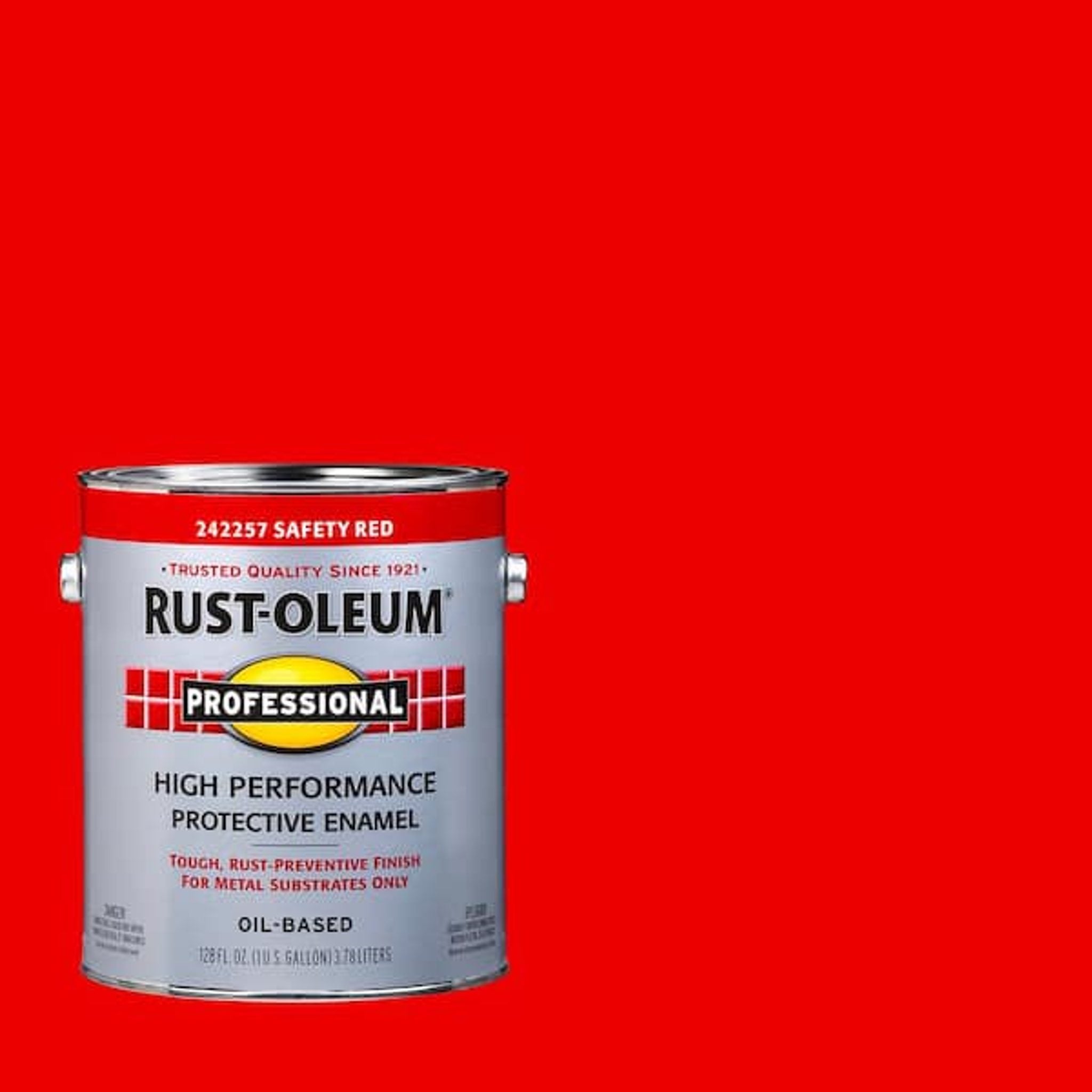 Rust-Oleum Safety Red Protective Paint, Indoor/Outdoor, 1 Gal