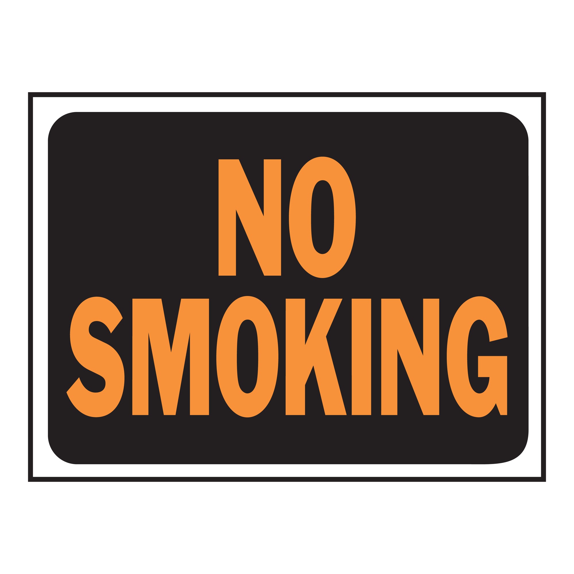 HY-KO No Smoking Sign, Plastic, 8.5 x 12 Inches