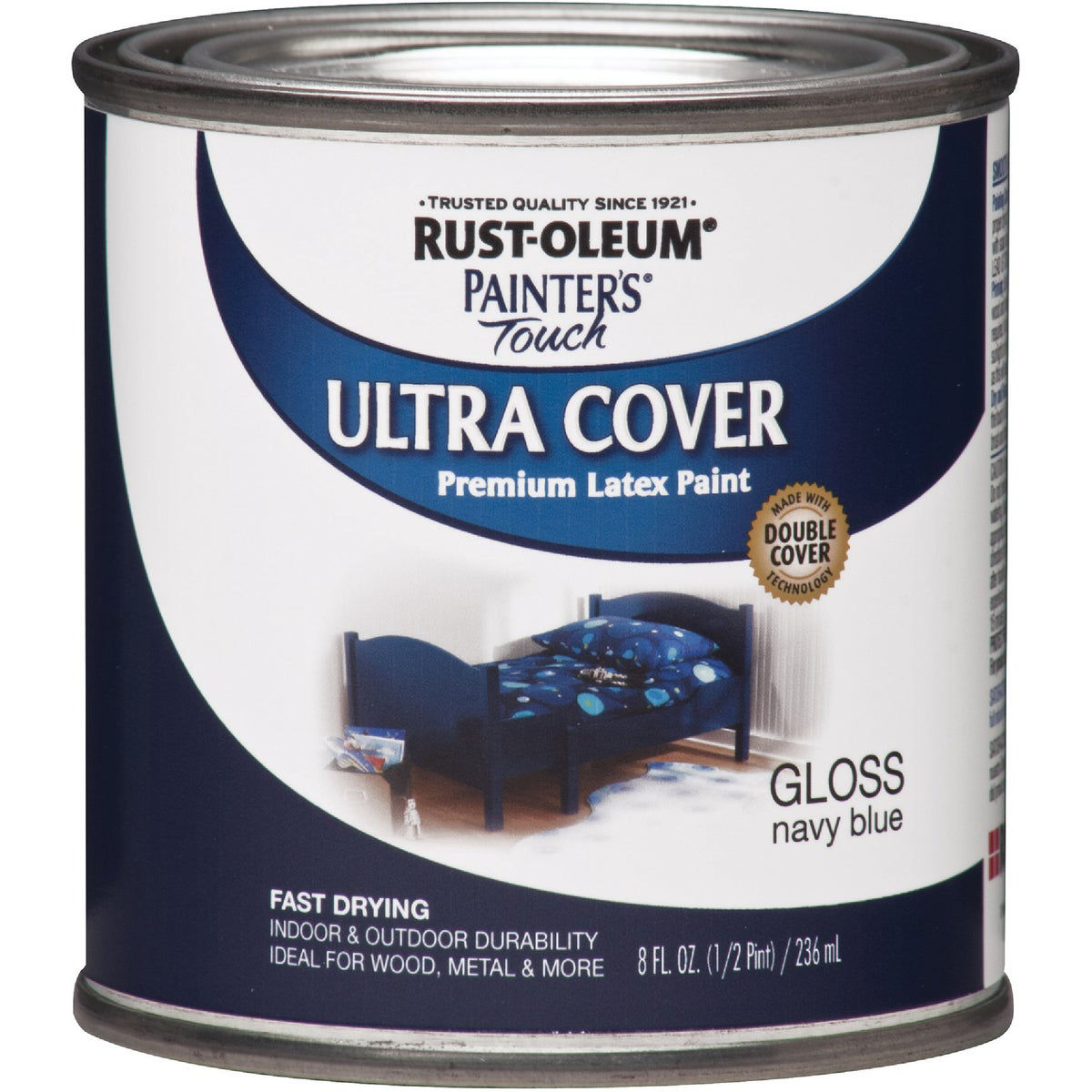 RUST-OLEUM Gloss Navy Blue Interior/Exterior Paint, 1/2 Pt