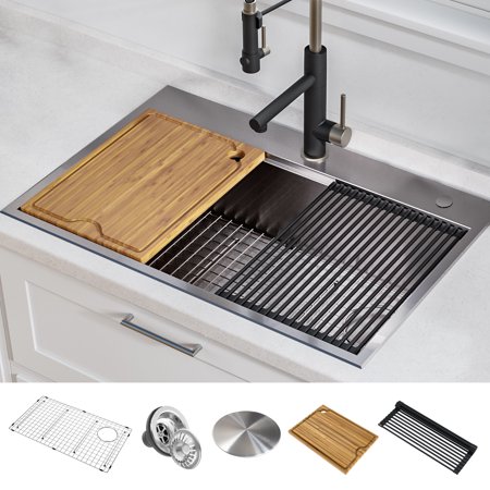 Kraus Kore 30" Stainless Steel Kitchen Sink, 1 Count