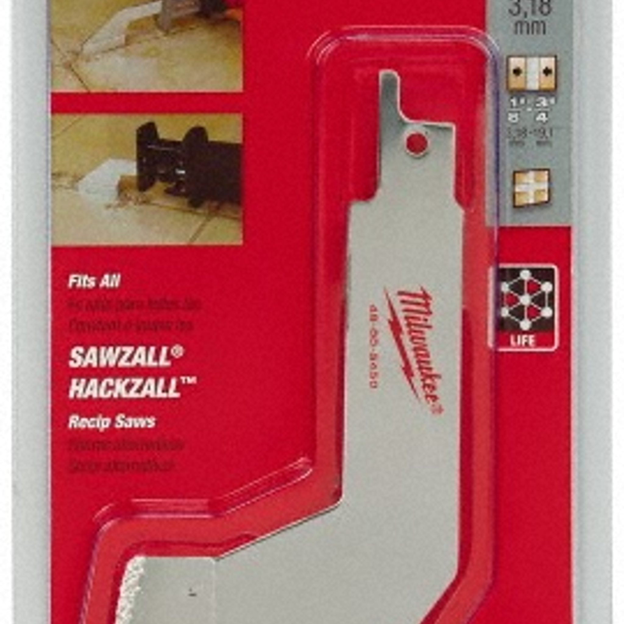 MILWAUKEE TOOL HACKZALL 5 in. Carbide Grit Grout Tool, Pack of 1