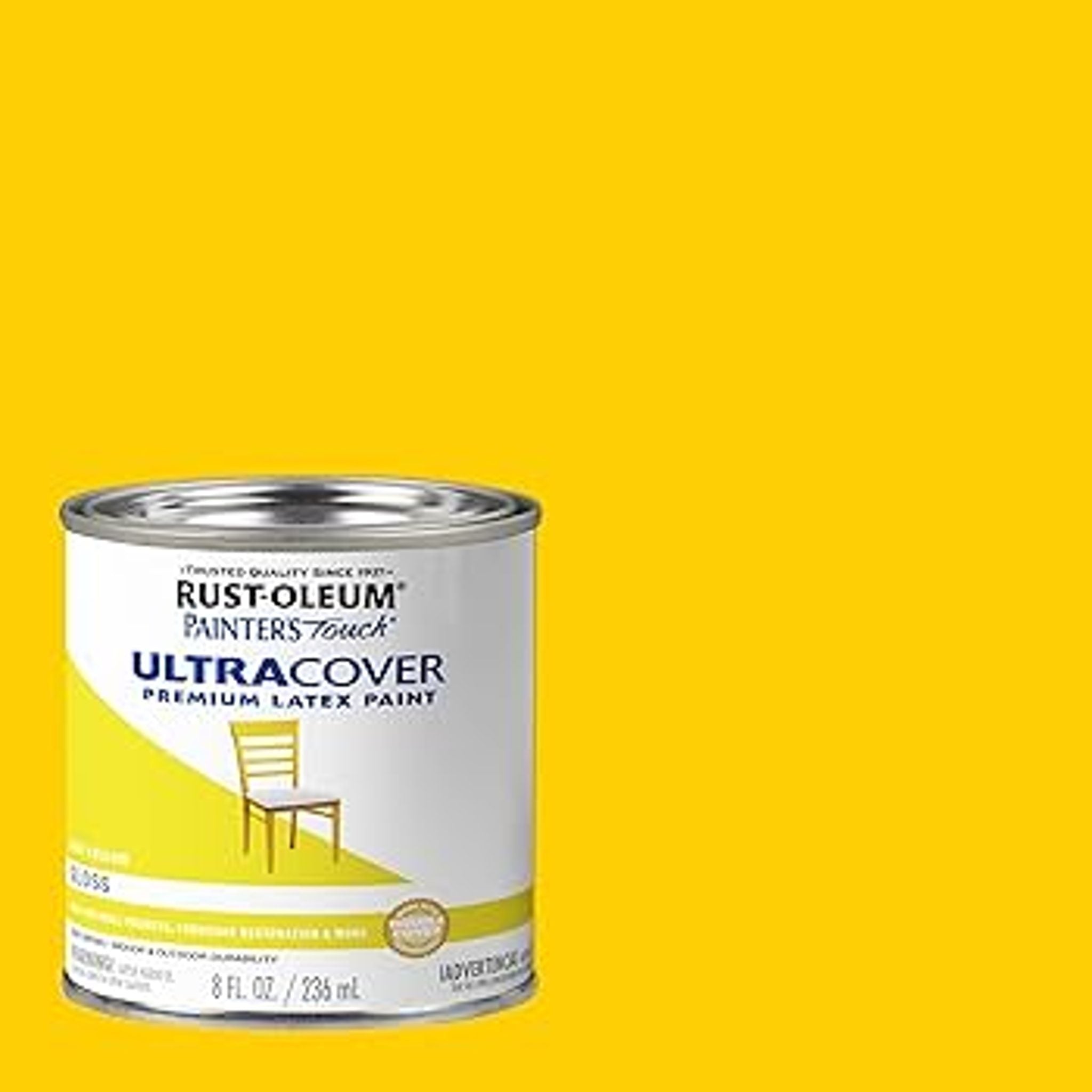 RUST-OLEUM Sun Yellow Multi-Purpose Paint, 8 Fl Oz