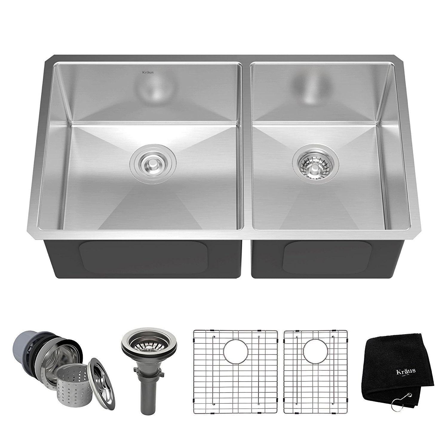 Kraus KHU103-33 Standart PRO Double Basin Stainless Steel Sink