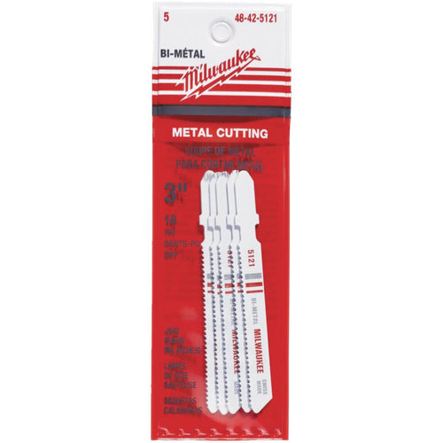 Milwaukee 3" Metal Cutting Jig Saw Blades, 5 Pack