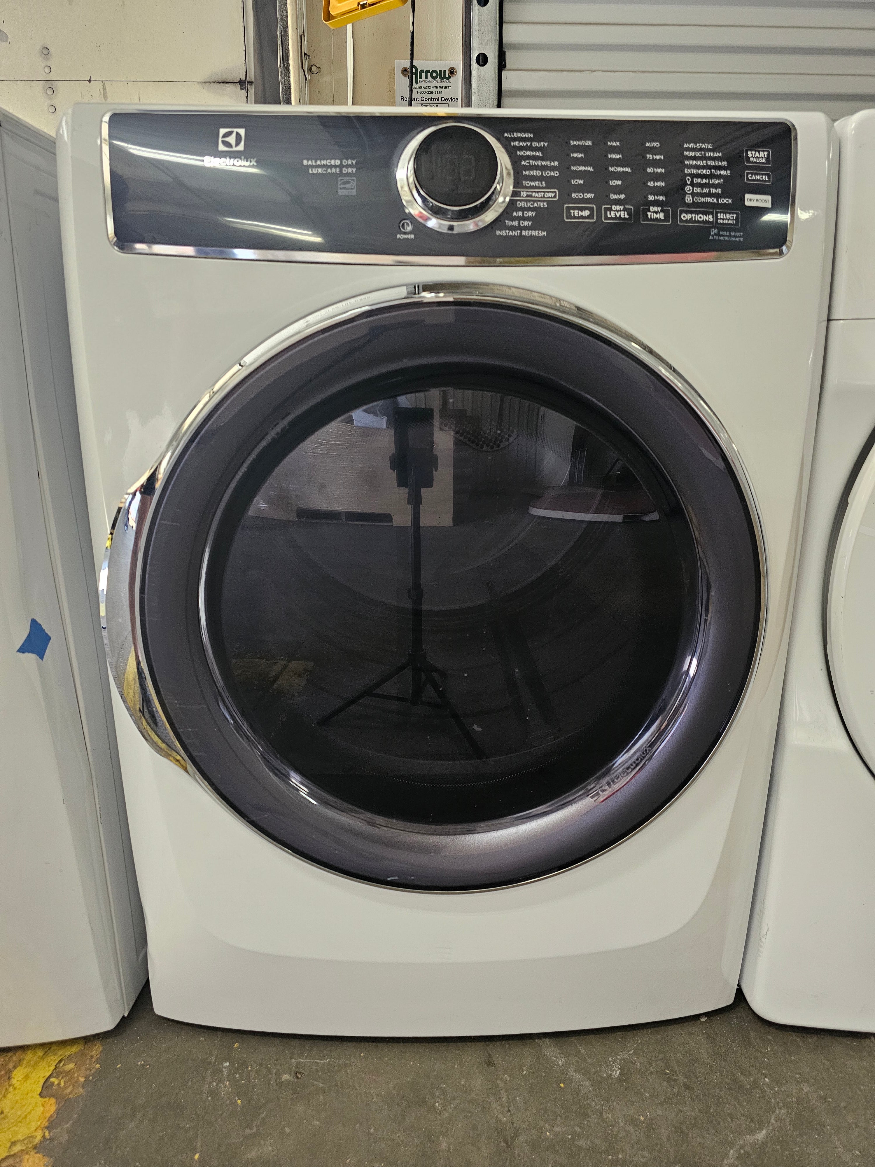 Electrolux 8.0 Cu. Ft. Stackable Electric Dryer with Steam and Balanced Dry White