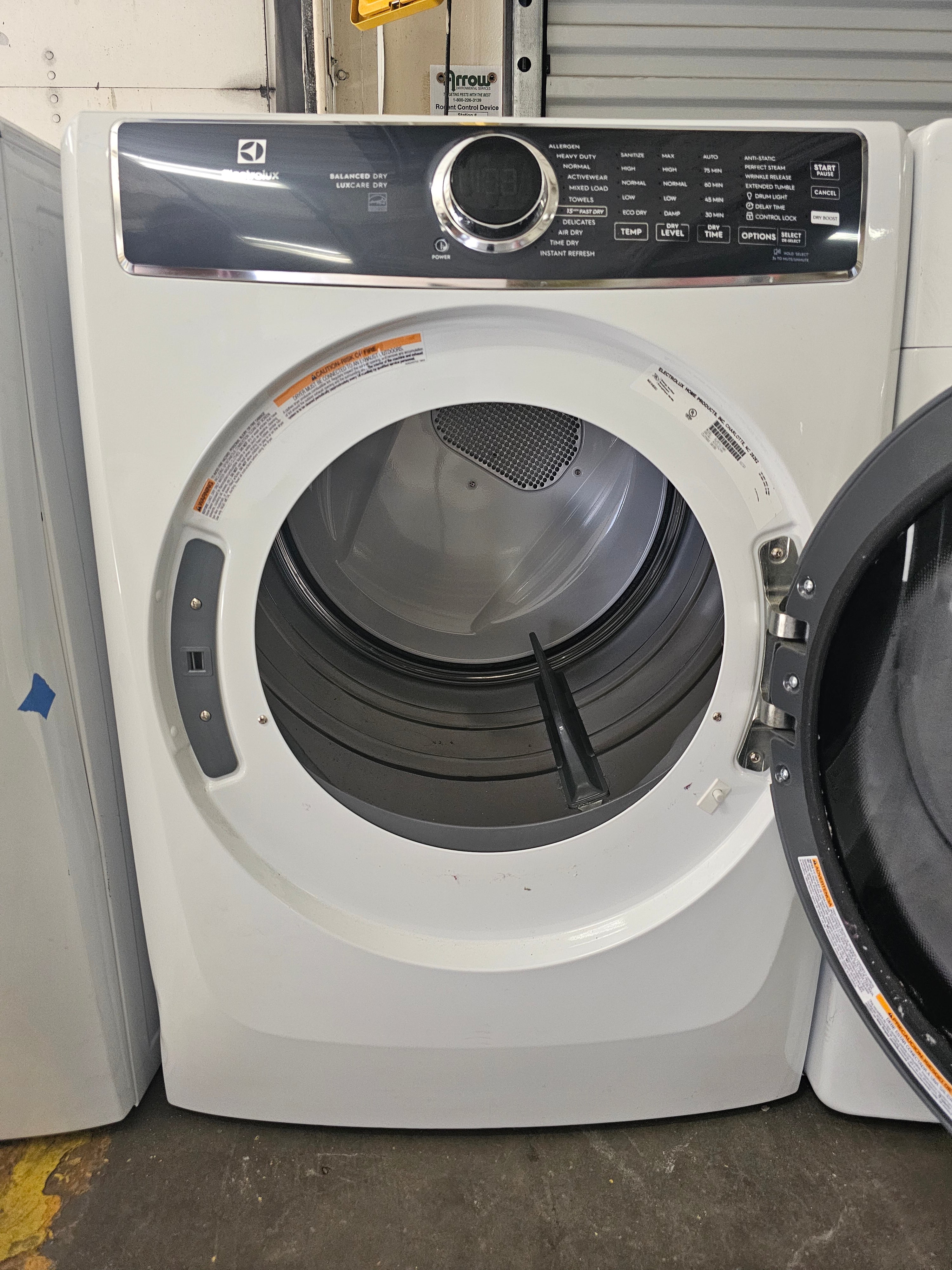 Electrolux 8.0 Cu. Ft. Stackable Electric Dryer with Steam and Balanced Dry White