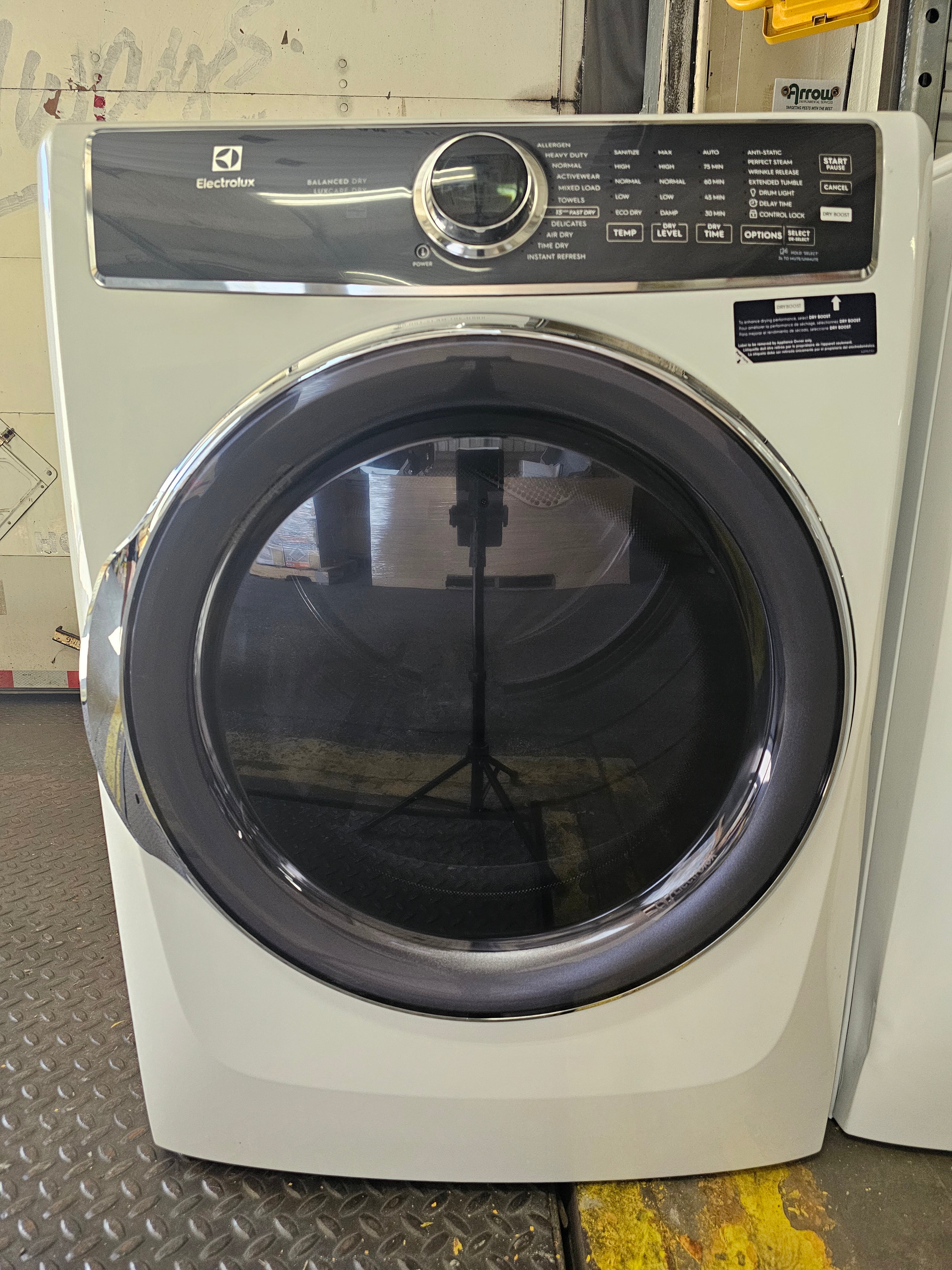 Electrolux 8.0 Cu. Ft. Stackable Electric Dryer with Steam and Balanced Dry White