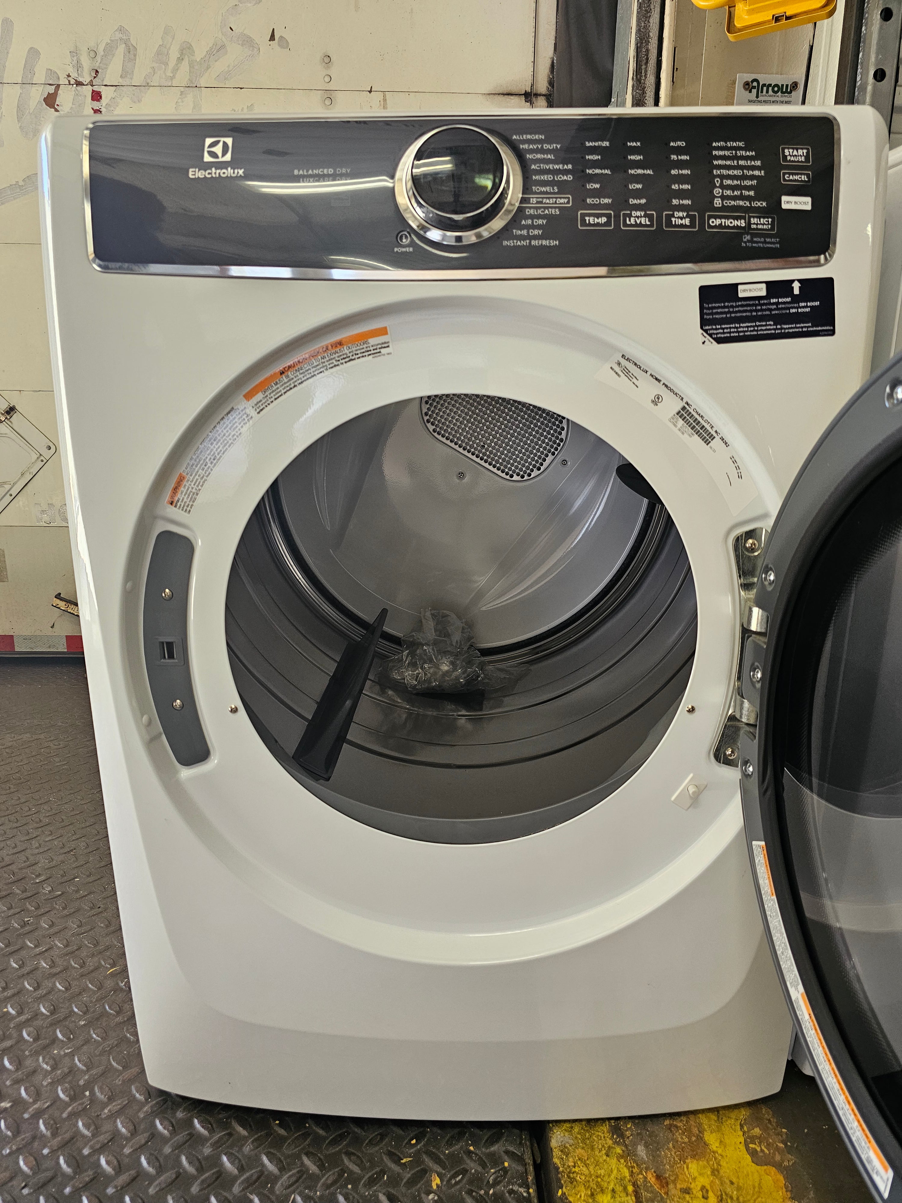 Electrolux 8.0 Cu. Ft. Stackable Electric Dryer with Steam and Balanced Dry White