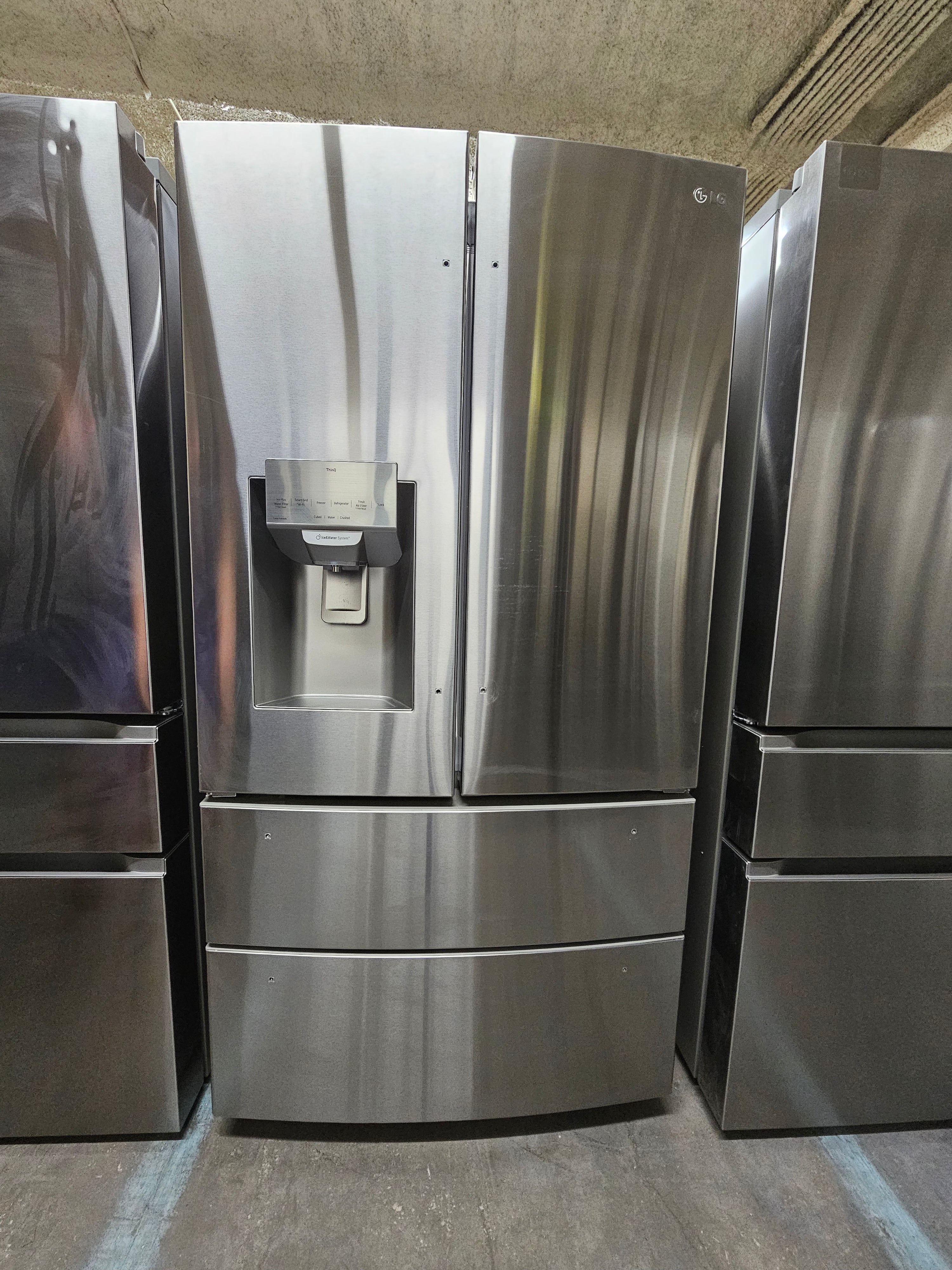 LG 27.8 Cu. Ft. 4-Door French Door Smart Refrigerator with Smart Cooling System Stainless Steel