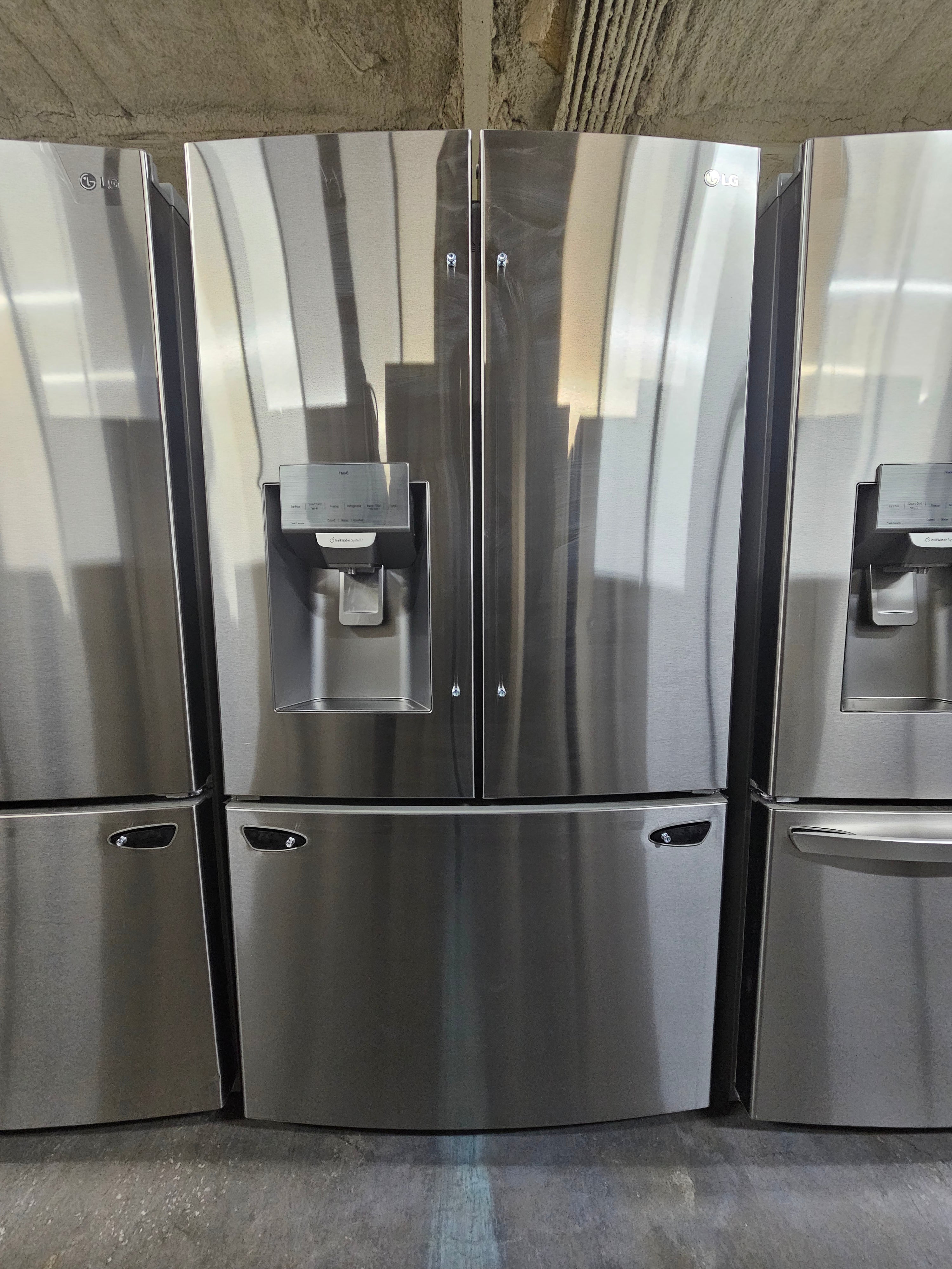 LG 27.7 Cu. Ft. French Door Smart Refrigerator with External Ice and Water Stainless Steel