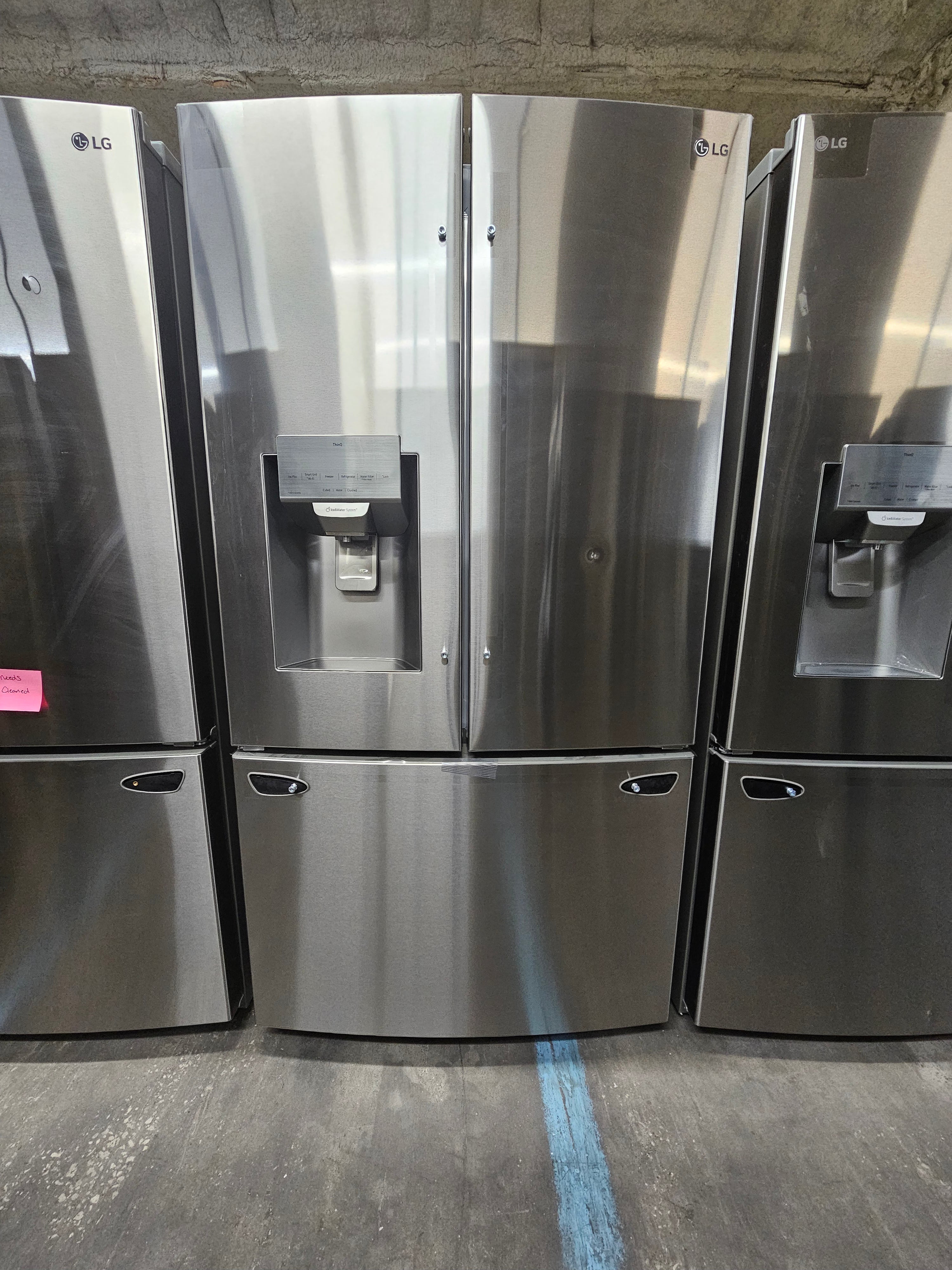 LG 27.7 Cu. Ft. French Door Smart Refrigerator with External Ice and Water Stainless Steel