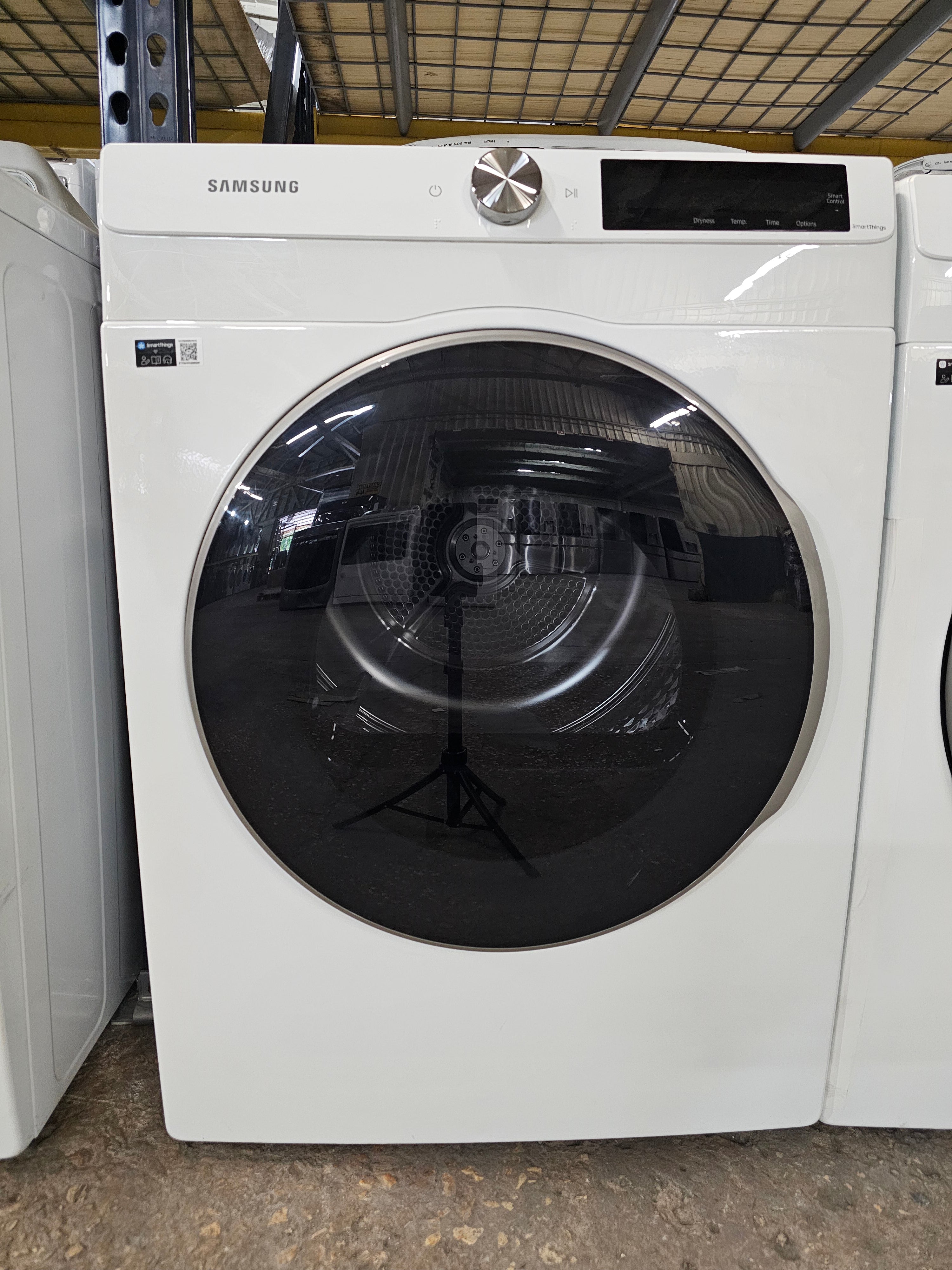 Samsung - 4.0 Cu. Ft. Stackable Smart Electric Dryer with AI Smart Dial - White