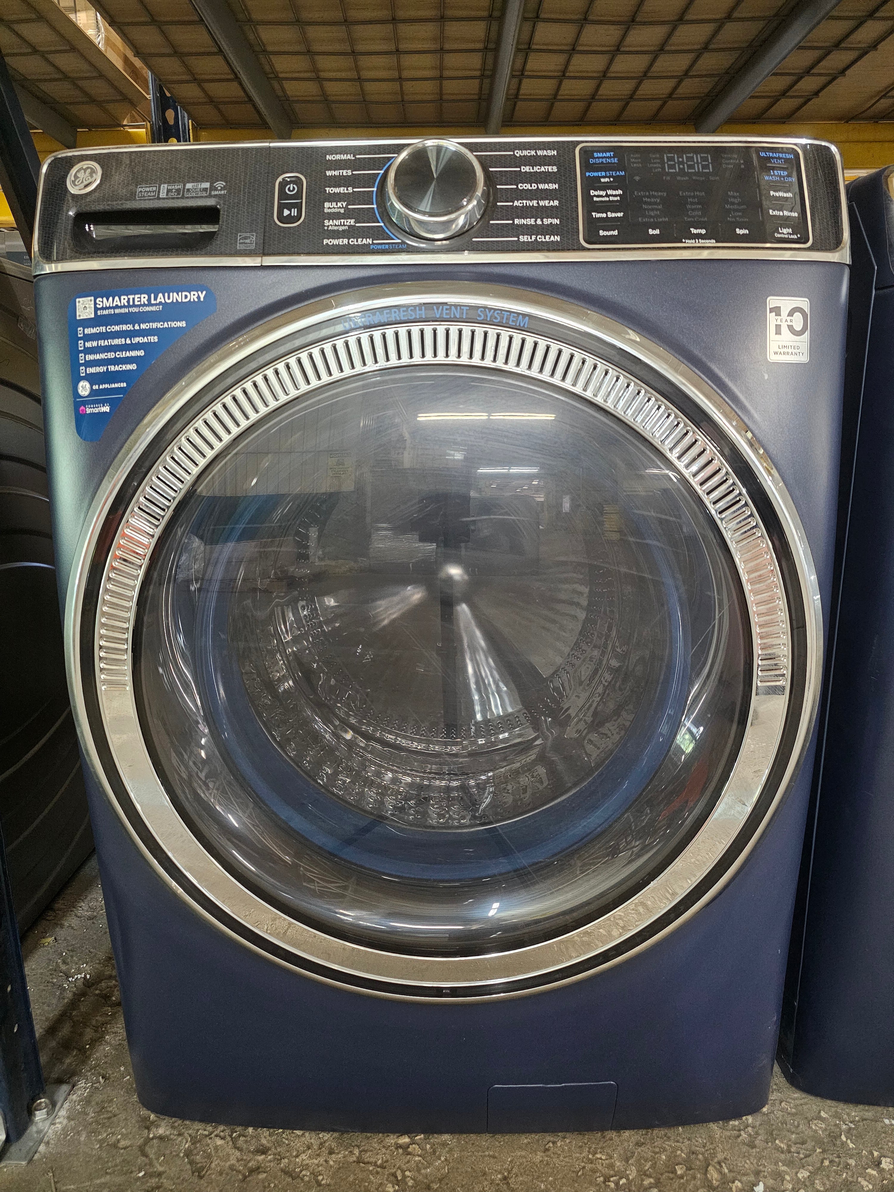 GE® ENERGY STAR® 5.0 cu. ft. Capacity Smart Front Load Steam Washer with SmartDispense™ UltraFresh Vent System with OdorBlock™ and Sanitize + Allergen