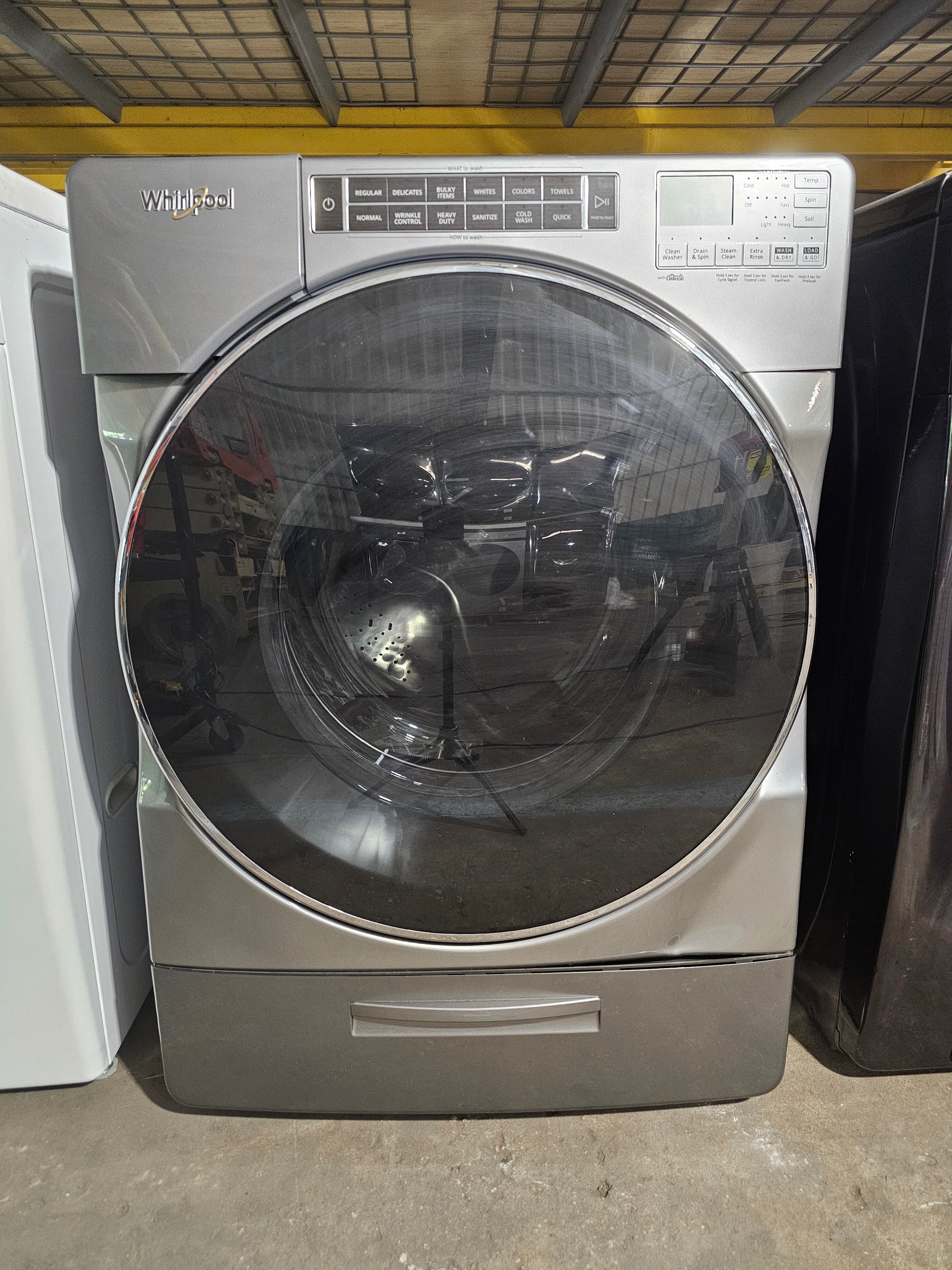 Whirlpool - 4.3 Cu. Ft. High Efficiency Stackable Front Load Washer with Load & Go XL Dispenser Gray