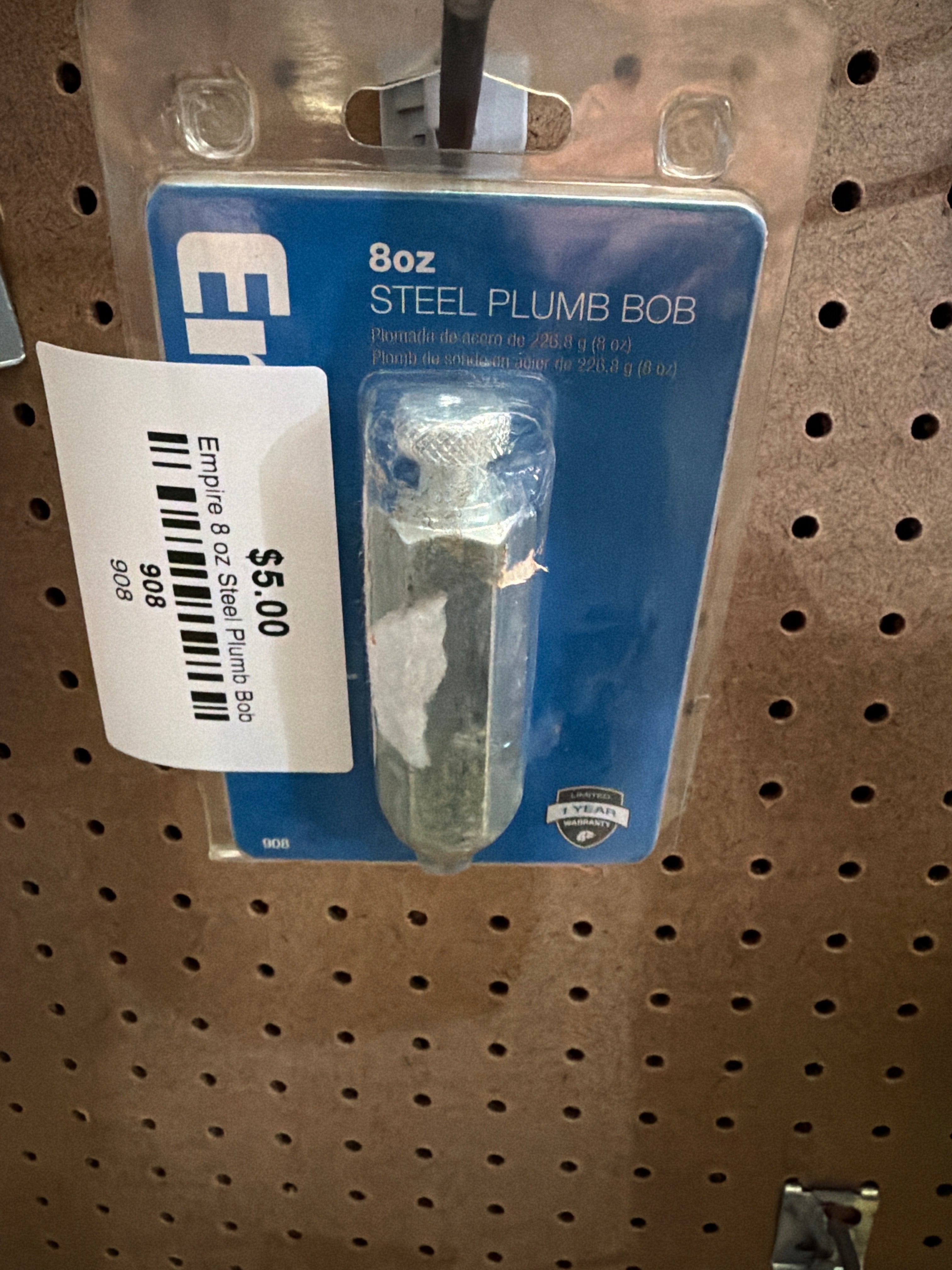 Empire 8 oz Steel Plumb Bob