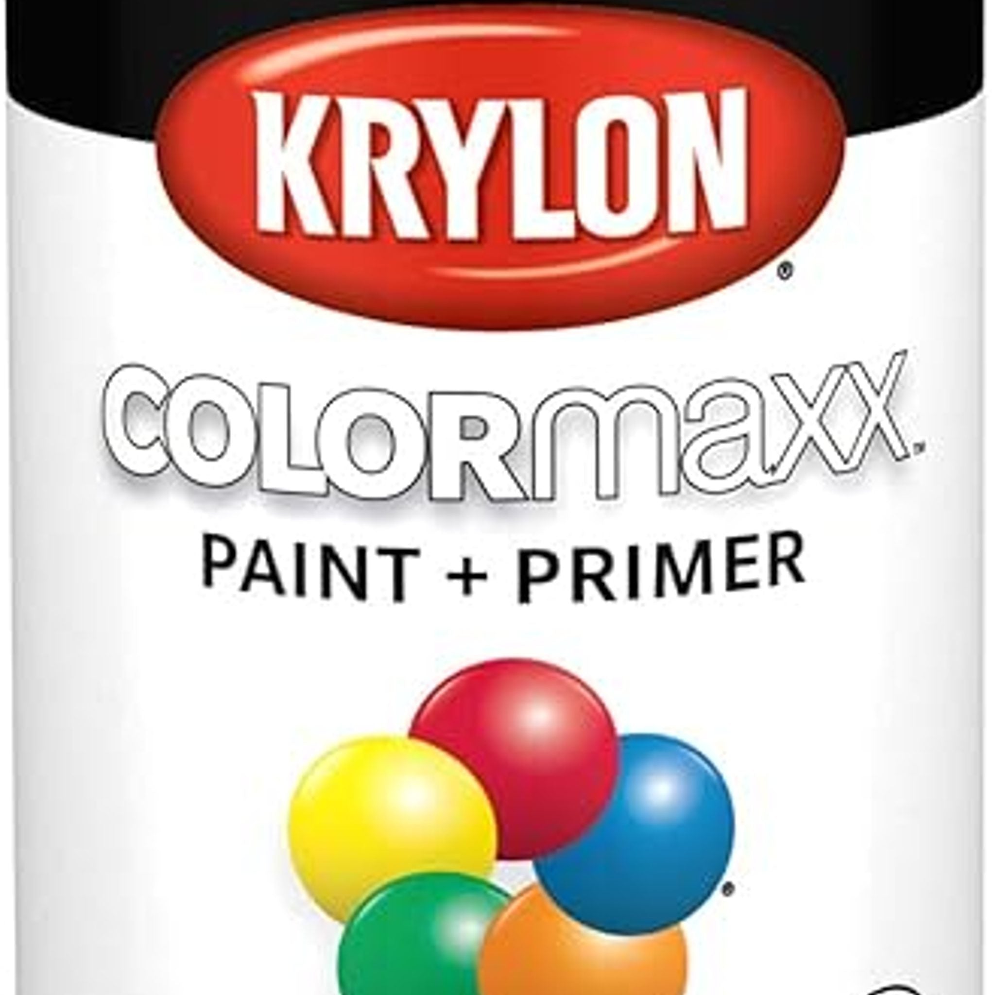 KRYLON Colormaxx Spray Paint, Matte White for Indoor/Outdoor Use 12 Oz can