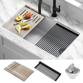 Daniel Kraus Bellucci 33" Undermount Granite Kitchen Sink White