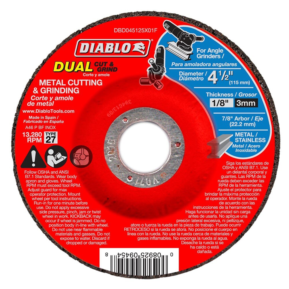 Diablo 4-1/2 in. Metal Cut and Grind Disc