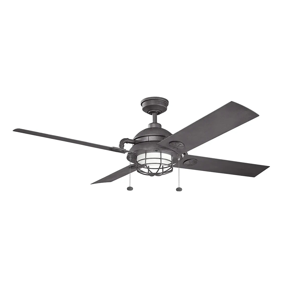 Kichler 65" Maor Patio LED Fan - Distressed Black