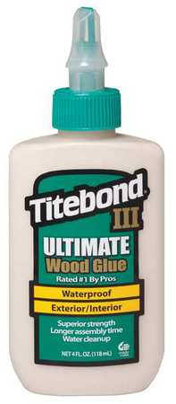Titebond III Ultimate Wood Glue, Tan, 4 Oz,8 Oz