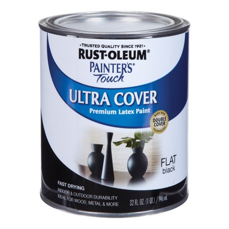 Rust-Oleum Flat Black Paint 1 Qt
