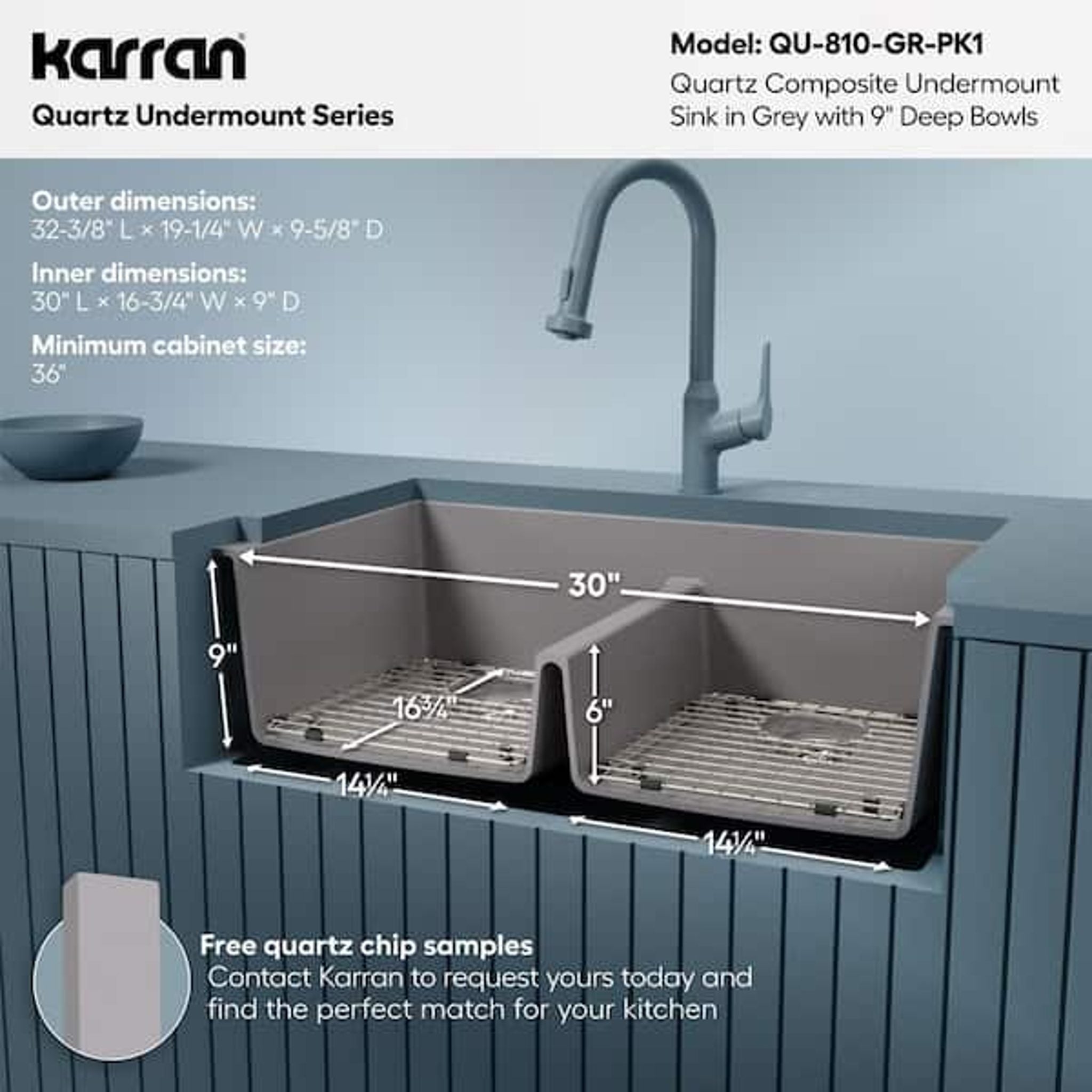 Daniel Kraus Bellucci 30" Undermount Granite Kitchen Sink Metallic Brown