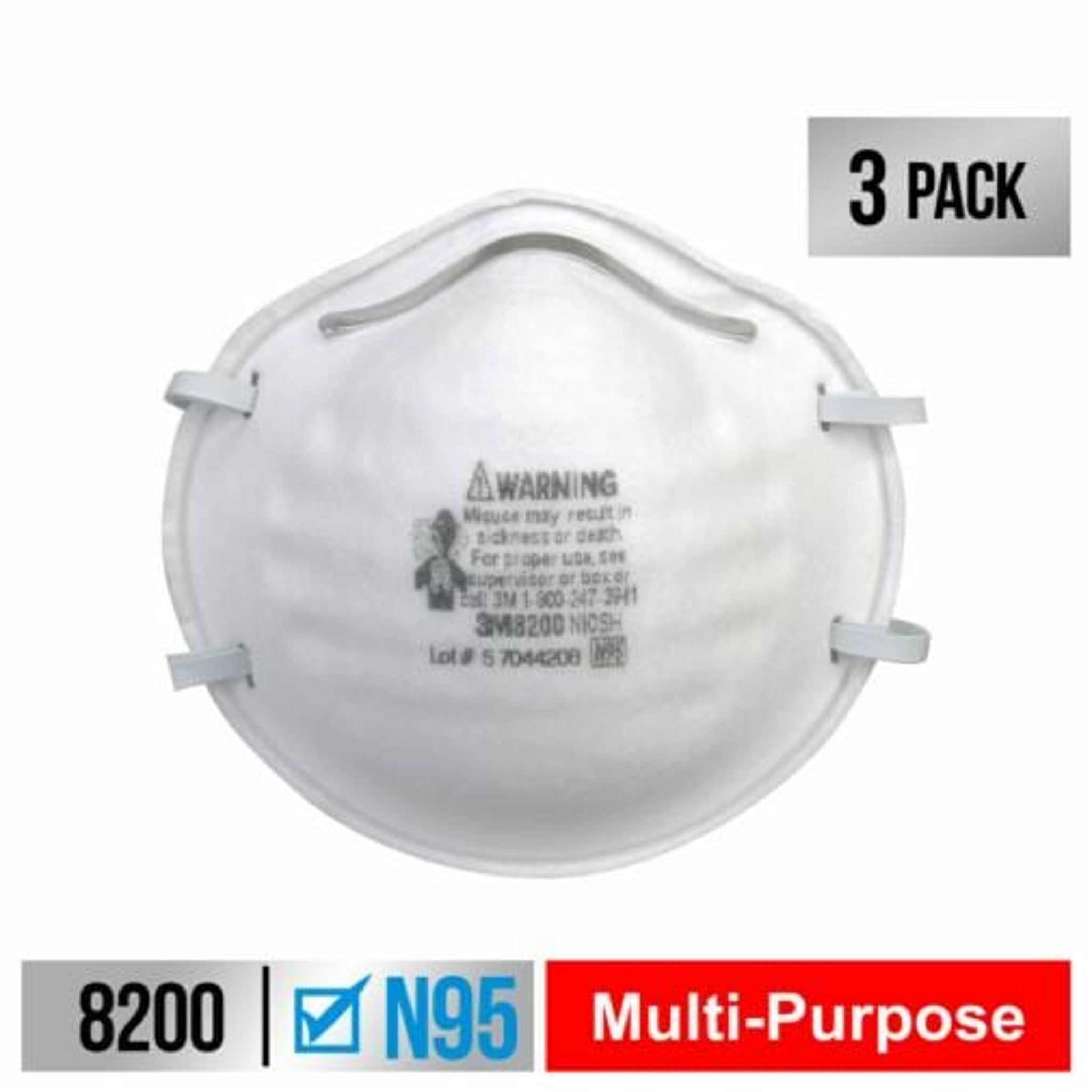 3M Sanding & Fiberglass Respirator, 3 Pack
