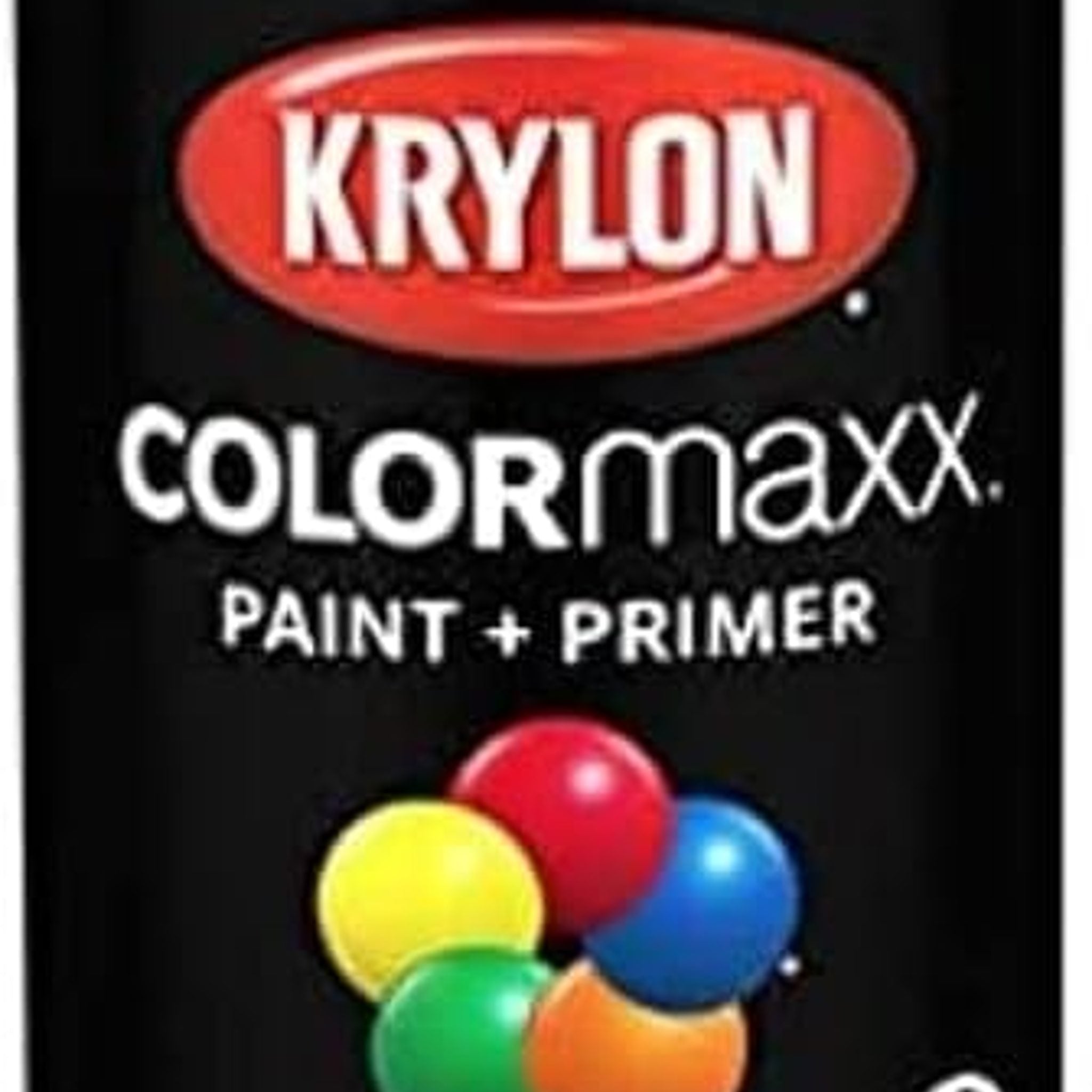 Krylon Colormaxx SemiGloss Black Paint Primer, 12 Oz