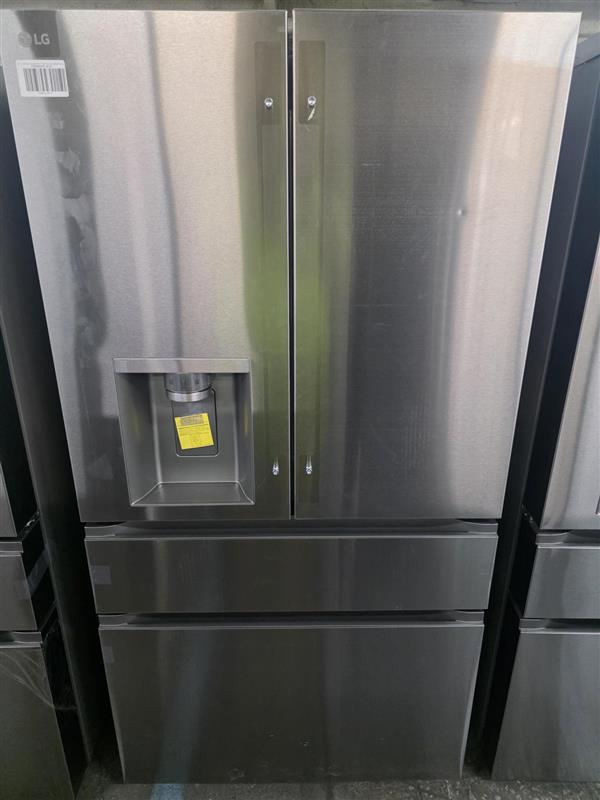 LG 25 cu. ft. Smart Counter-Depth MAX™ 4-Door French Door Refrigerator with Full-Convert Drawer - Stainless