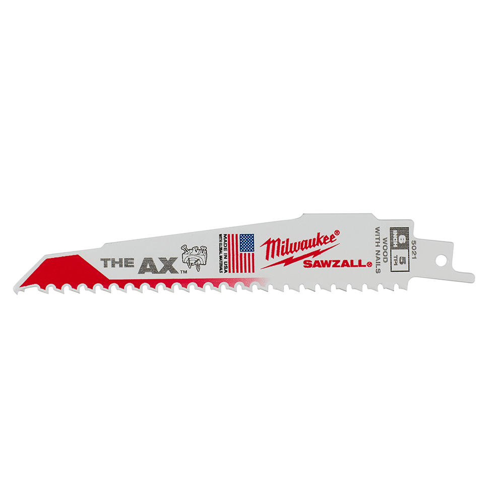 Milwaukee 6" 5 TPI Ax SAWZALL Blades, 1ct Pack of 5