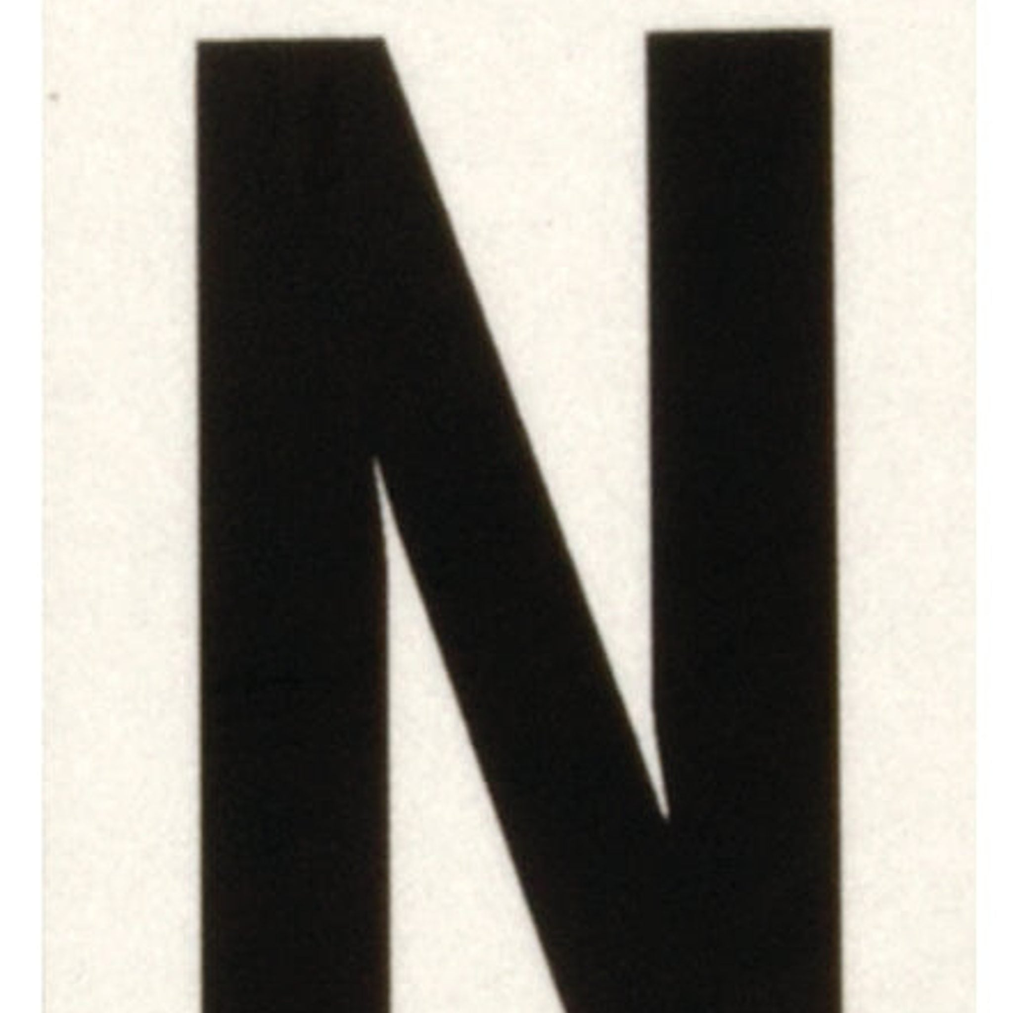 Hy-Ko Reflective Black/Silver Vinyl Adhesive Address Letter N, 3-in