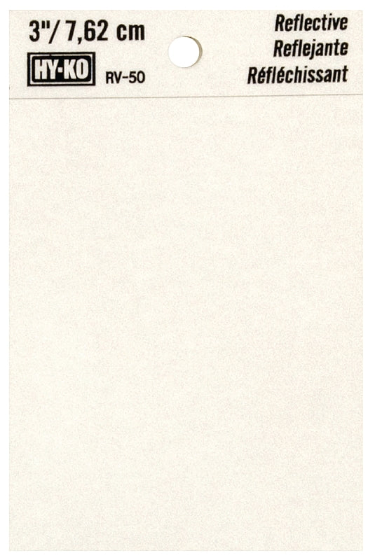 Hy-Ko Reflective Black/Silver Adhesive House Address Letter, 3-In