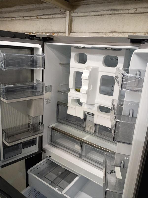 Bespoke 36 in. 30 cu. ft. Standard Depth 3-Door French Door Smart Refrigerator with Beverage Center
