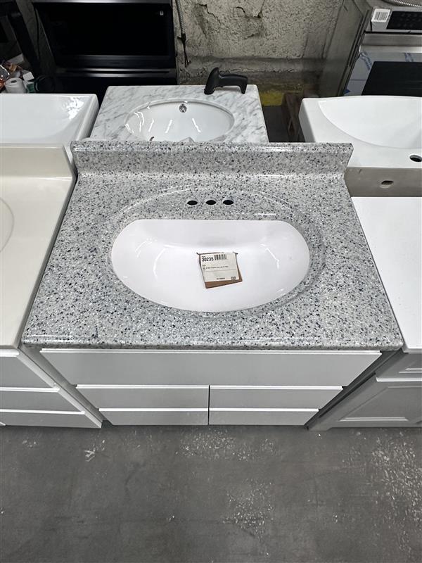 Magick Woods Geneva 30-Inch Vanity Base in High Gloss White