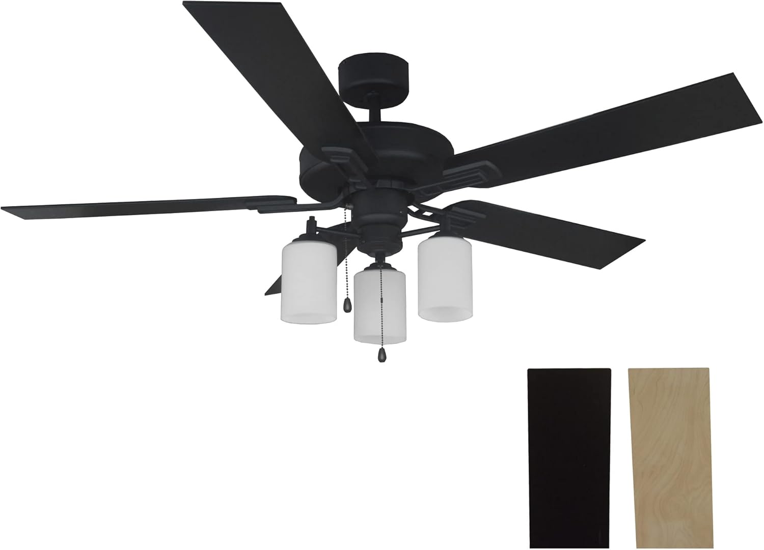 Design House Aubrey Collection 50" LED Ceiling Fan (Reversable Blades) - Black