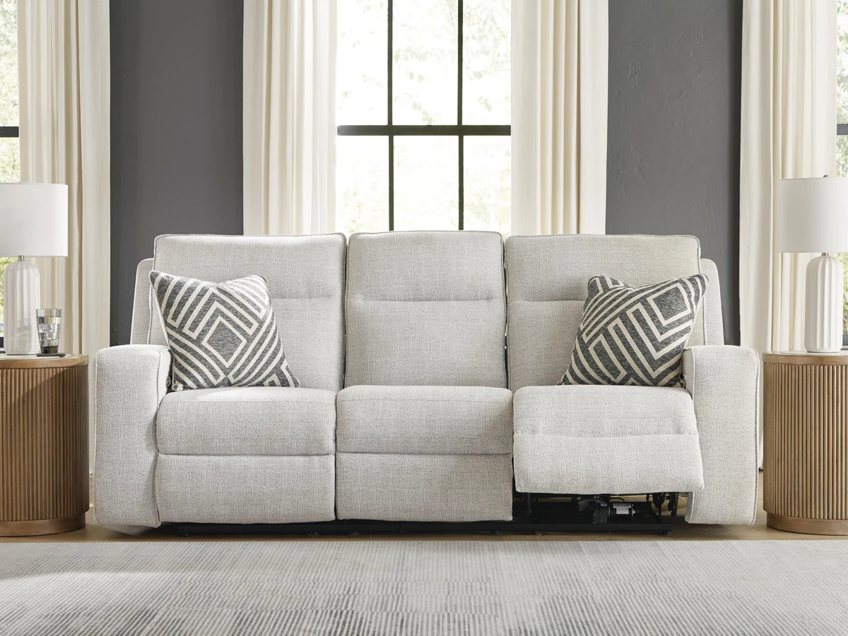 Jasperson Next-Gen Nuvella™ Performance Fabric Dual Power Reclining Sofa {Used}