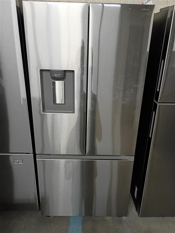 22 cu. ft. Smart 3-Door French SAMSUNG Door Refrigerator with External Water Dispenser in Fingerprint Resistant Stainless Steel