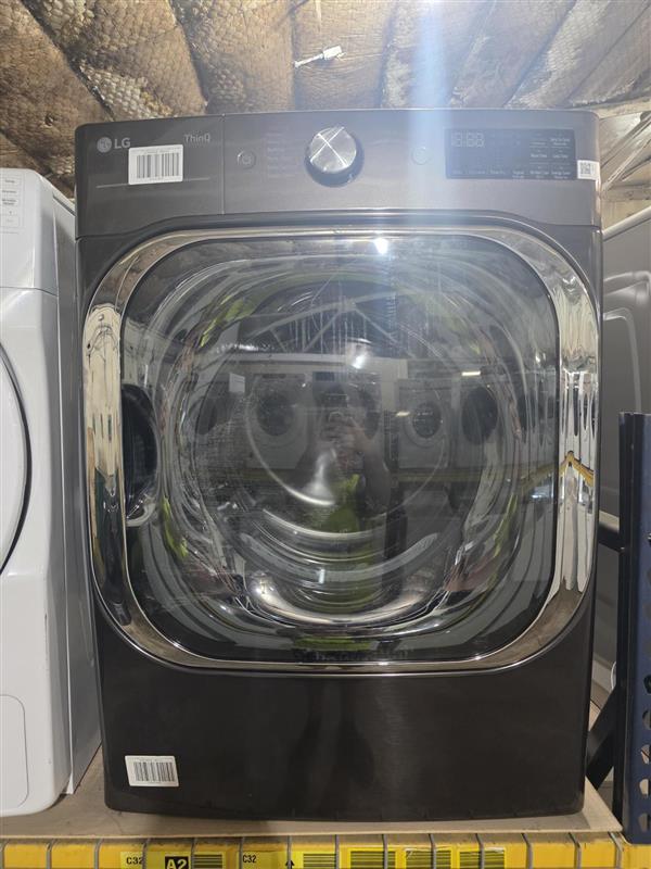 LG 9.0 cu. ft. Mega Capacity Smart Wi-Fi Front Load Electric Dryer (Black Steel)