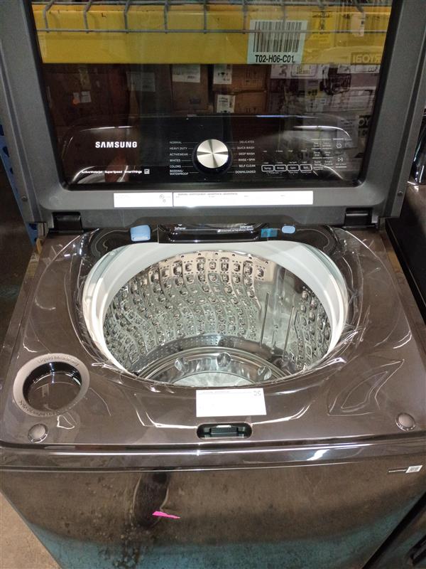 5.2 cu. ft. High-Efficiency Large Capacity Smart Top Load Washer in Brushed Black with Impeller and Super Speed Wash
