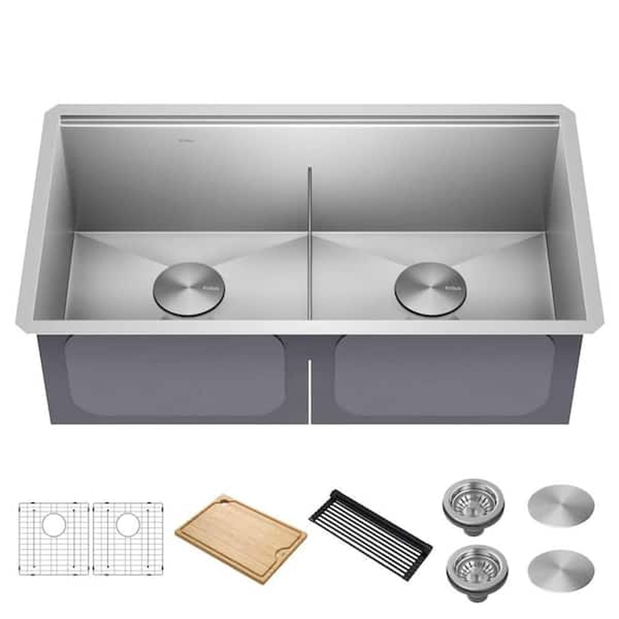Kraus Kore 33" Double Basin Stainless Steel Kitchen Sink