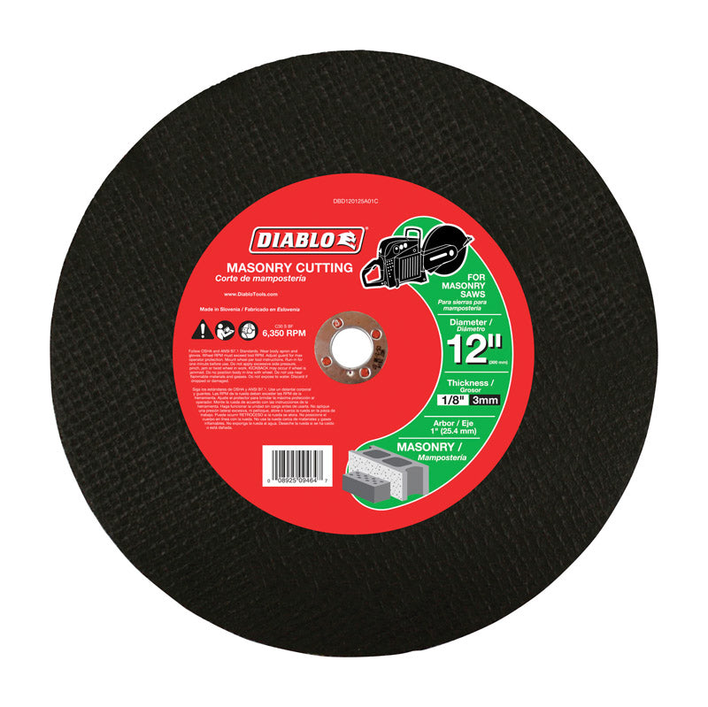 Diablo 12 in. High Speed Masonry Cut-Off Disc, Silicon Carbide