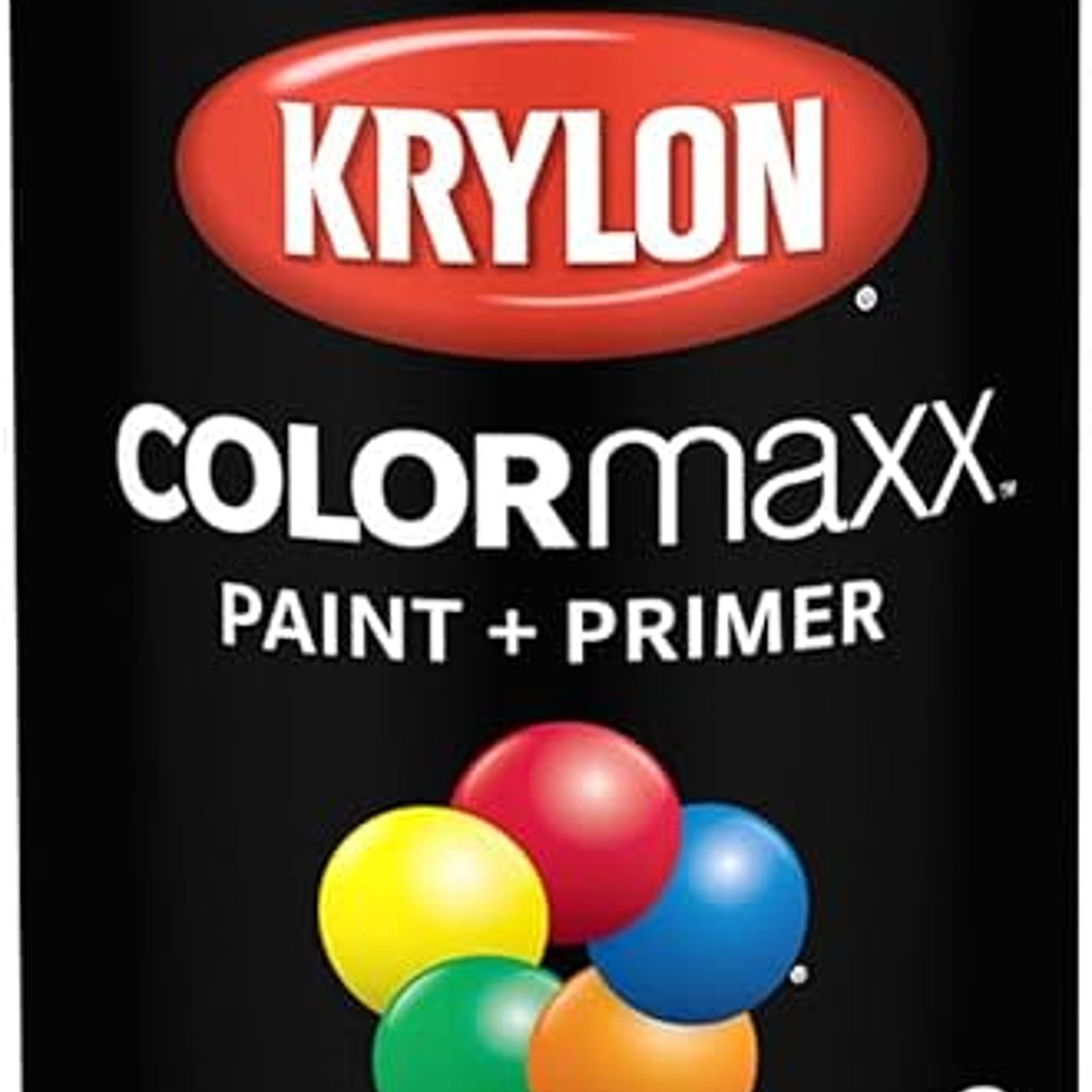 Krylon Colormaxx Gloss Black Paint Primer, 12 Oz