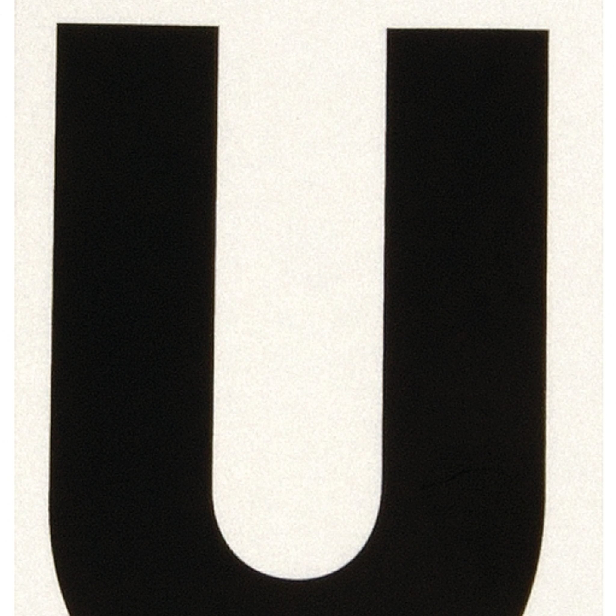 Hy-Ko Reflective Vinyl Adhesive Address Letter U, 3 Inch