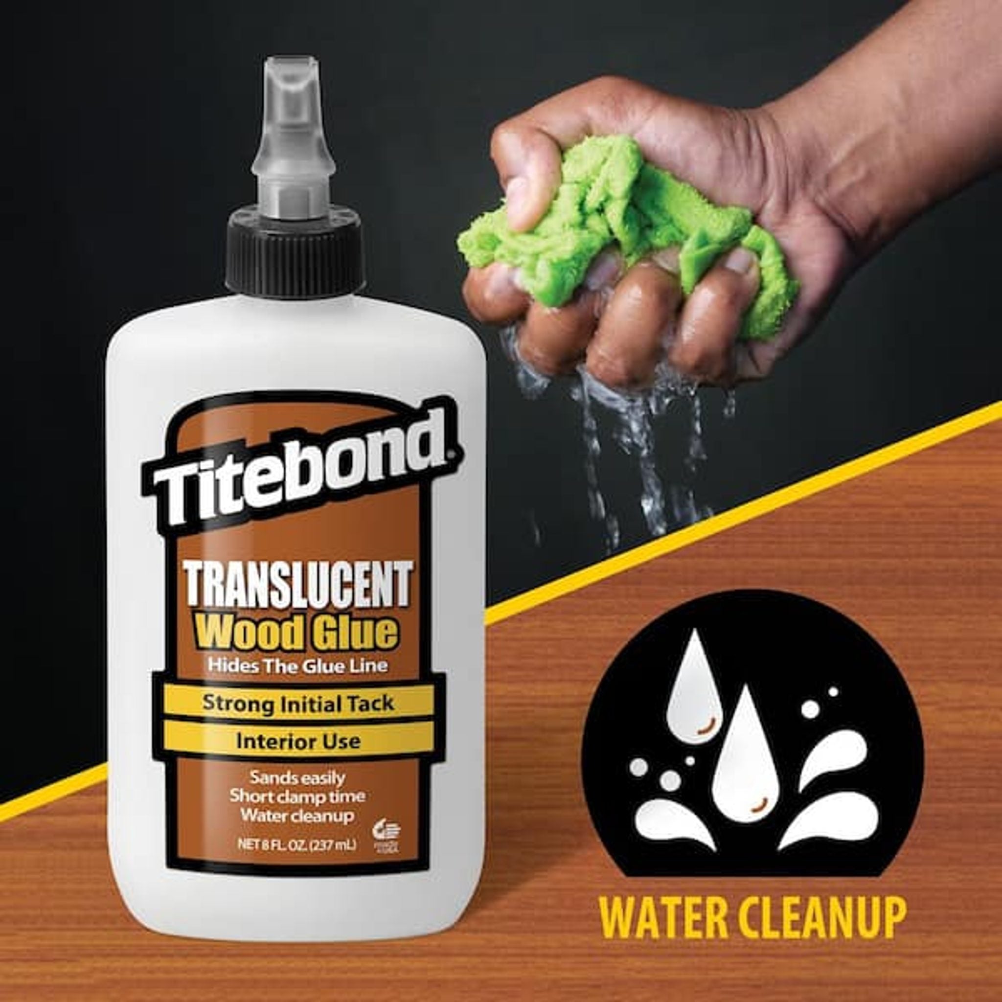 Titebond Translucent Wood Glue, 4 Oz, 8 Oz