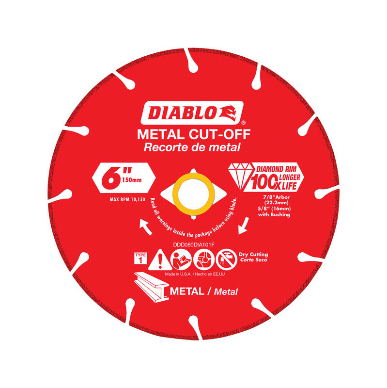 Diablo 6 in. Diamond Metal Cut-Off Wheel 7/8 in. Bore
